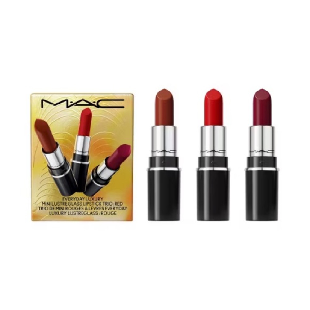 MAC Everyday Luxury Mini Lustre Glass Lipstick Trio Gift Set - Red - 0.18oz